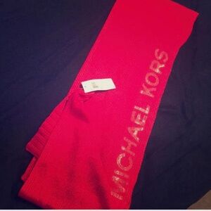 Michael Kors Red Knit Scarf